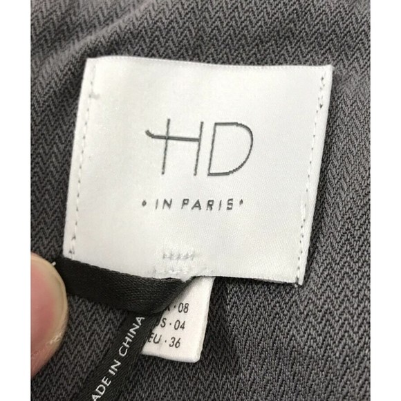 HD in Paris Anthropologie Women's Dress Sheath Gray Tie Silk Blend 4 - Picture 3 of 4